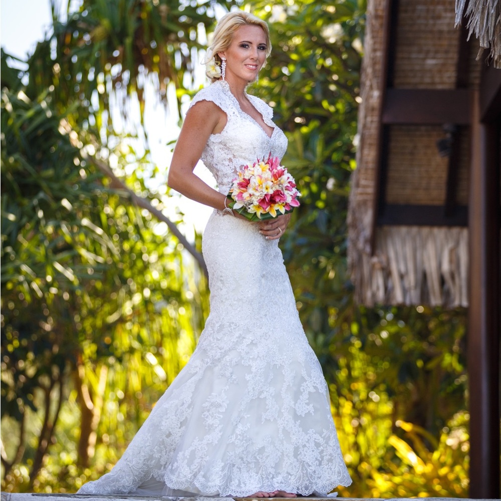 Stunning Custom Gown With Open Back And Added Emb… - image 5